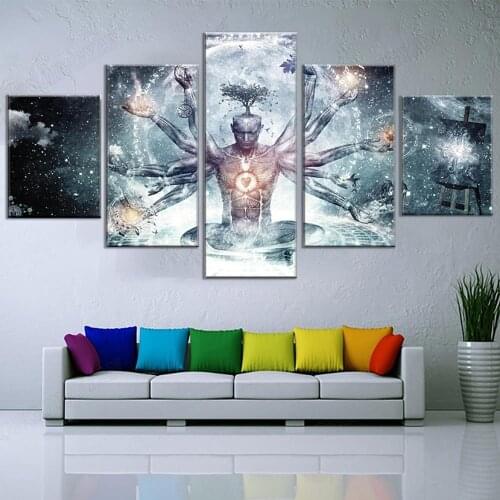 Alex Grey Decoration Canvas Painting Modular Picture Modern Cuadros 5 Panel Art Framework Wall For Living Room Kids Room