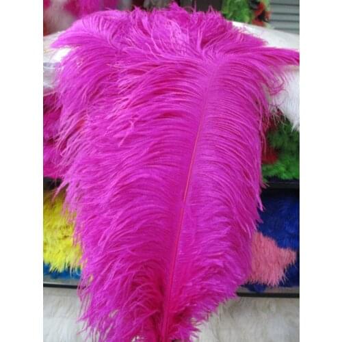 China ZP factory 45 ~ 50 cm (18 ~ 20 inches) long 100 / batch Rose large ostrich feathers wedding decoration