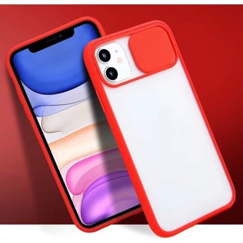 TPU Frame Matte PC Back Cover Slide Camera Lens Protection Phone Cases For iPhone 11 Pro Max XR X XS Max 7 8 Plus SE 2020 Case