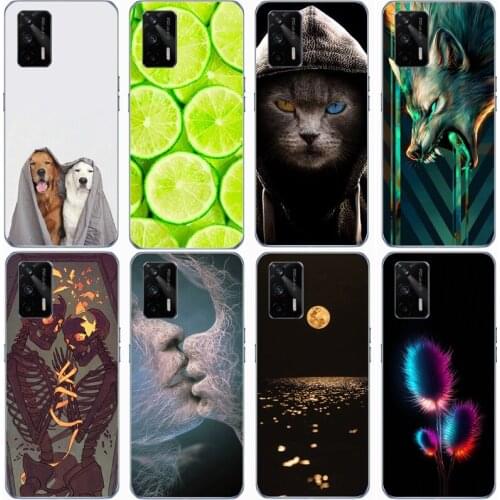 Fashion Soft silicone TPU Back Cover For OPPO REALME GT 5G Phone Funda Case For OPPO Realme GT 5G Cute Cartoon Case