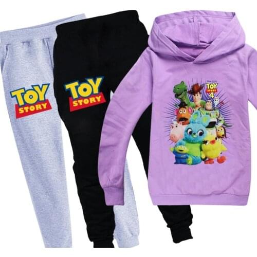 Baby Boys Girls Fashion Sport Suit Kids Toy Story Clothes Childrens Hoodies Top+Trousers two pieces Clothing Set Cotton Jerseys