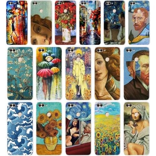 75AA Van Gogh Art Soft TPU Case Cover For Huawei Honor P Smart 2018 2019 Y6 Prime 2018 Nova 2i 3i View 10