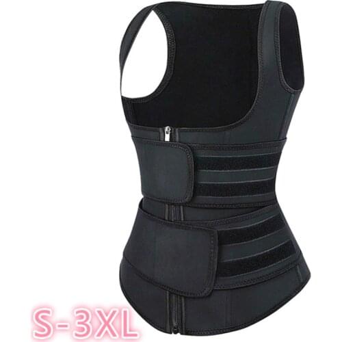 Neoprene Sauna Shaper Waist Trainer Corset Vest Sweat Slimming Belt for Women Weight Loss Compression Trimmers Workout Fitness