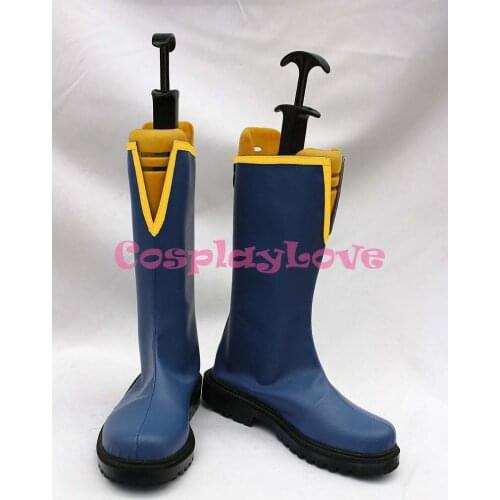 Newest Custom Made Japanese Anime Puella Magi Madoka Magica Miki Sayaka Male Version Cosplay Shoes Long Boots For Halloween