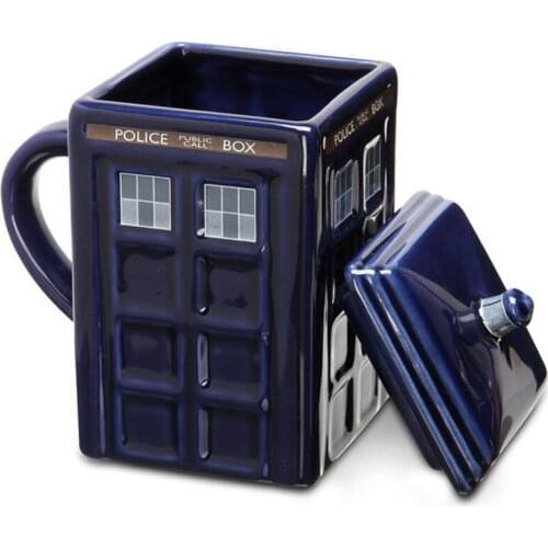 Personalized Coffee Mug 18*8cm Cup Ceramic Cup Office Milk Cup Creative British Police Department Square Shaped Mug Cup