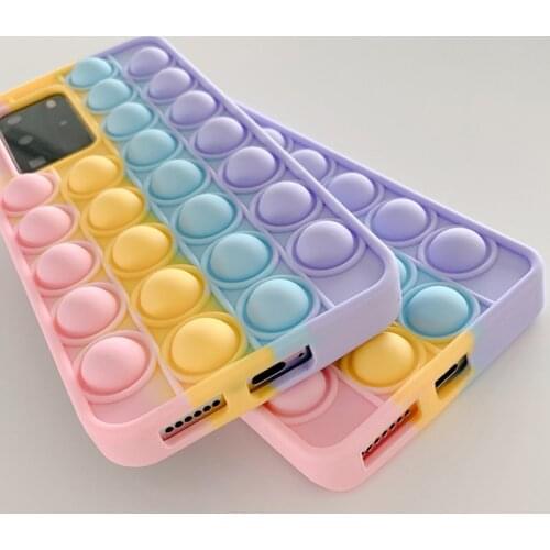Pop Fidget Toys Push Bubble Case for Samsung Galaxy Note 20 Ultra 20ultra Note 10 Plus 9 A52 S10 Note20 S21 S20 Ultra Case Cover