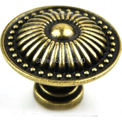 New 31mm Antique Cabinet Kitchen Drawer Knob Euro-Style Vintage Wardrobe Door Bronze Knob Modern Kitchen Handles Bars Pulls