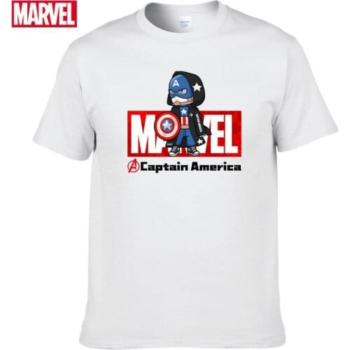 Marvel The Avengers Short Sleeve T-shirt Mens Summer Clothes New Fashion Captain America Printing Loose Famliy Look #46