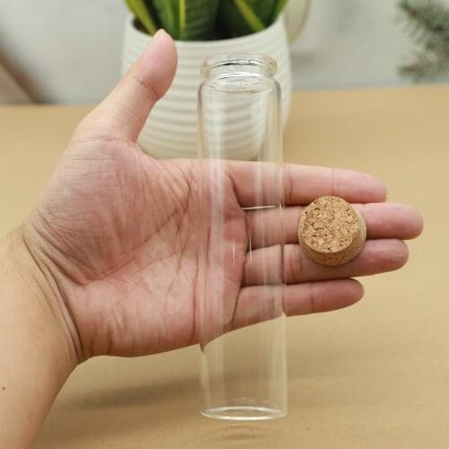 12 Pieces Glass Bottle 37*150mm 125ml Stopper Storage Jar for Spice spicy Cork Bottle Candy Containers Vials Test Tube