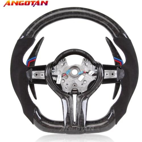 LED Steering Wheel Fit For BMW M3M5 12 3 4 Series Carbon Fiber LED Forging processSteering Wheel