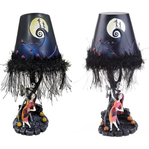 13MA Light Up LED Before Christmas Moonlight Table Lamp Figure Tassel Resin Model Toy