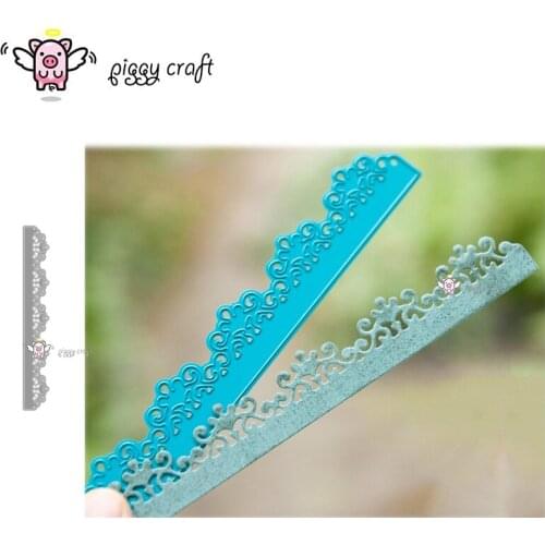 Piggy Craft metal cutting dies cut die mold Lace frame edge Scrapbook paper craft knife mould blade punch stencils dies