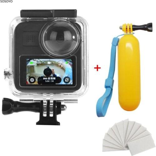 Waterproof Case 45m Underwater Diving Protective shell With Buoyancy stick For Gopro max 360 Panoramic Camera Accessories