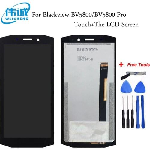 For Blackview BV5800 LCD Screen Display Touch Screen Digitizer Sensor Assembly Replacement 5.5" Android 8.1 For bv5800 pro lcd