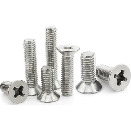 30PCS 304 Stainless Steel Cross Countersunk Head Machine Screws M2 * 6 GB919