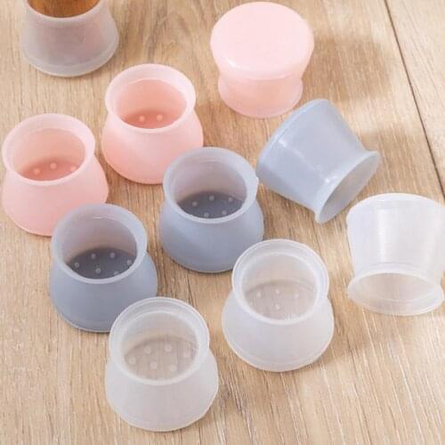 4pcs Stool Leg Case Silicone Solid Wood Wear Pad Mute Wear-resistant Chair Foot Cover 2020 New