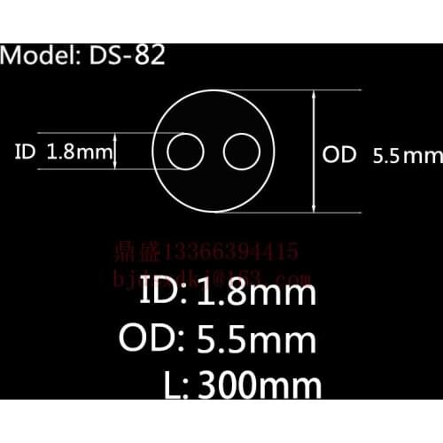 99.5%Al2O3 High Thermal Corundum Tube OD5.5*ID1.8mm/Round Double-Bore Alumina Tube/Insulating Ceramics For Thermocouple Sensors
