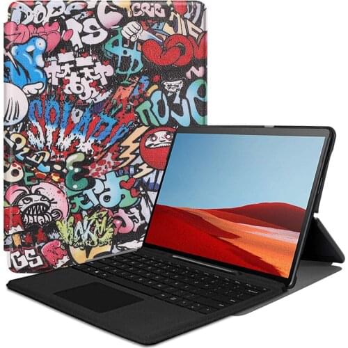 For Microsoft Surface Pro X 2019 Case PU Leather Stand Cover For Surface ProX 13 inch Tablet Flip Case Protective Cover +pen