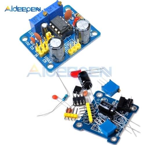DC 5V-15V NE555 Pulse Generator Pulse Duty Cycle Frequency Adjustable Module DIY Kit Oscillator Square Wave Signal Generator 12V