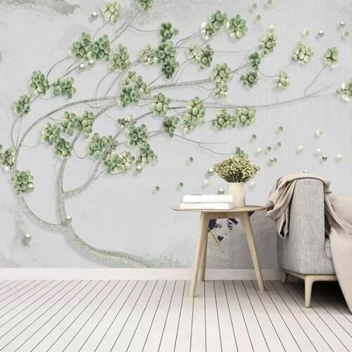 Custom Mural Wallpaper 3D Stereoscopic Relief Abstract Tree Decoration Painting Living Room Sofa TV Background Papel De Parede