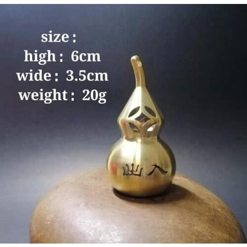 Chinese pure brass gourd crafts statue