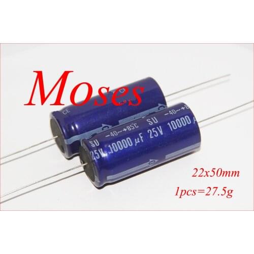25v 10000uf Original New Japan Axial Audio Electrolytic Capacitor Capacitance 22x50mm +/- 20