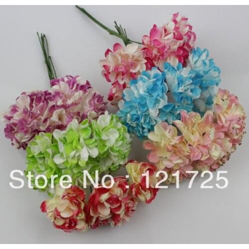 Candy box cup artificial flower decoration two-color pink flower paper flowers diy