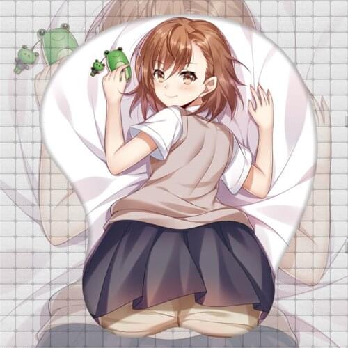 Anime Misaka Mikoto Cartoon A Certain Magical Index 3D Mouse Pad Mat Wrist Rest Cosplay Prop Home Decor for Women Men