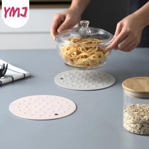 Round Heat Resistant Silicone Mat Drink Dining Table Placemat Drink Pads Cup Coasters Non-slip Pot Holder Kitchen Accessories