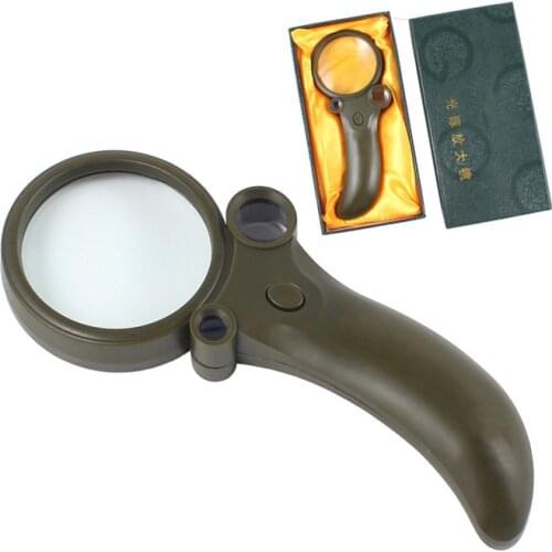 Multifunctional retro portable handheld magnifying glass with replaceable lens acrylic optical lens magnifier