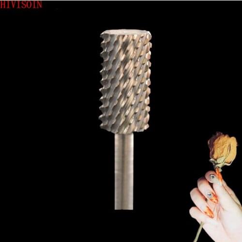 Small Barrel Bit -HIVISOIN Carbide Nail Drill Bit - C (60010130) Silver