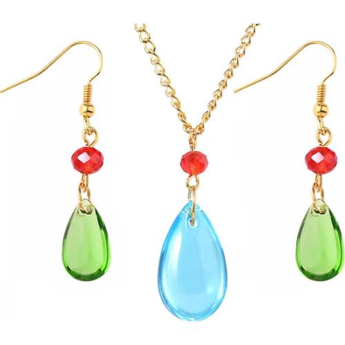 Anime Howls Moving Castle Necklace Ear Clip Earrings Cosplay Costumes Hauru No Ugoku Shiro Jewelry Accessories Gifts