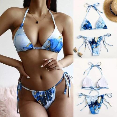 Sexy solid leaf print split high waist Bikini Swimsuit split swimsuit hot spring swimsuit summer SAGACE conjunto biquínis