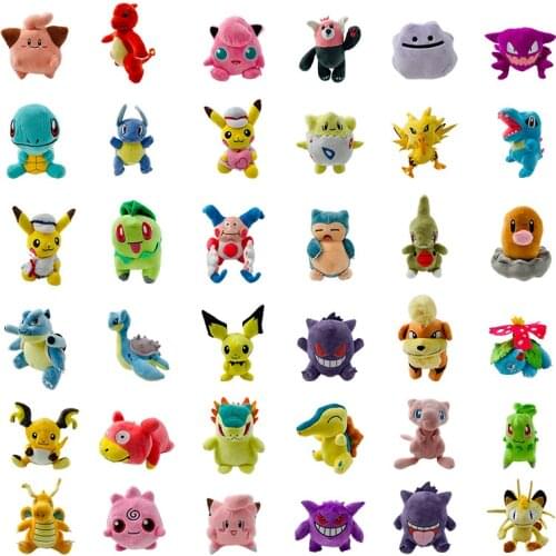 Pokemon Ditto Plush Toys Clefairy Mew Togepi Charmeleon Gengar Dolls Kawaii Stuffed Peluches Pichu Gifts for Kids Clefairy