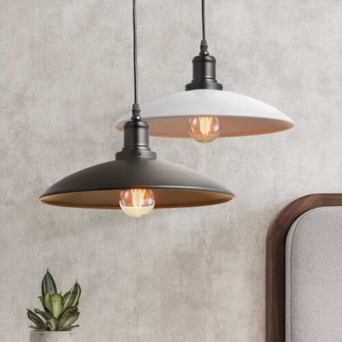 Industrial Suspended Ceiling Pendant Light Fixtures Metal Vintage Loft Lampshade Lamp for Kitchen Island Living Room Restaurant
