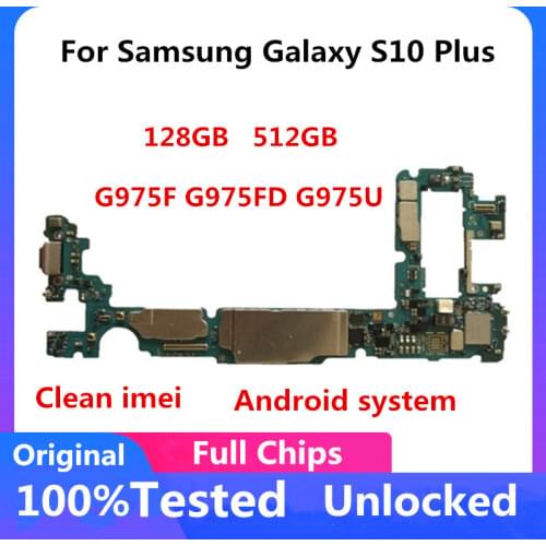 Motherboard For Samsung Galaxy S10 / S10 Plus /S10E 128GB G975F G975FD G975U G973F G973FD G973U G970F G970U G970FD unlocked