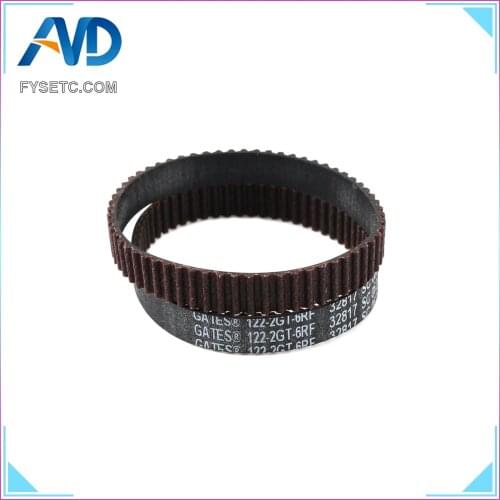 GATES-LL-2GT 3D Printer 2GT Belt Closed Loop Fiberglass Reinforced Rubber GT2 Timing Belt 2GT-6 Length 122mm Width 6mm