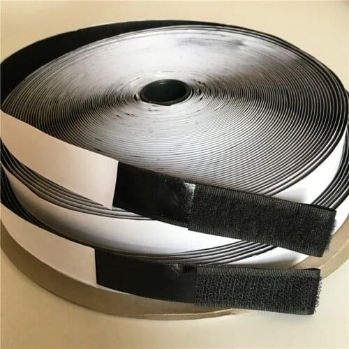 20MM*10M/Pair Black/White Hook And Loop Self Adhesive Fastener Strong Tape Hook and Loop Strip Tape Window Home Decotation