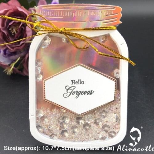 Metal Cutting Die Christmas Wish Jar Candy Scrapbook Paper craft album Handmade Card Cutter Punch art cutter Alinacutle