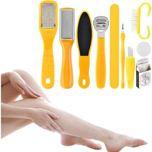 8/10Pcs Pedicure Care Dead Skin Callus Remover Scraper Feet File Rasp Tool Kit Heel Grater Professional Feet Care Tools