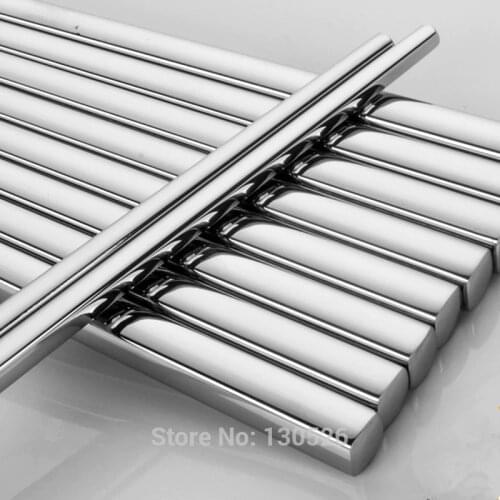 Food grade stainless steel tableware household metal alloy square chopsticks Tableware Kitchen Accessories Tools