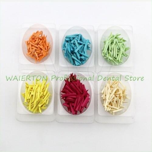 Dental Supply Interdental Composite Contoured Wooden Wedges 6 Color/Size