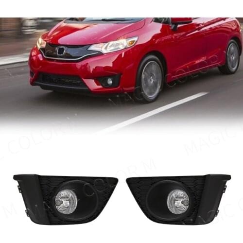M&C Kit For Honda Fit/JAZZ 2014-2017 Japan-South-Asia Type Full Set Car Front Bumper Driving Lamp Auto Fog Light Accessories