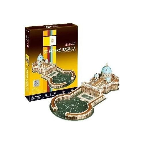 T0418 3D Puzzles Basilica di San Pietro in Vaticano Creative DIY Building Paper Model kids Creative gift Ordinary Version