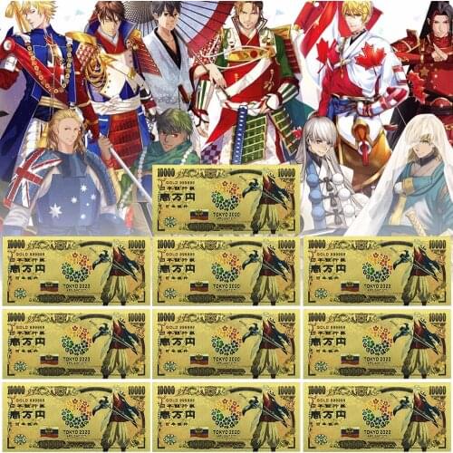 Tokyo World Flags Russia Card Japan Gold Banknote Souvenir Gold Plastic Cards for Gifts Drop Shippong