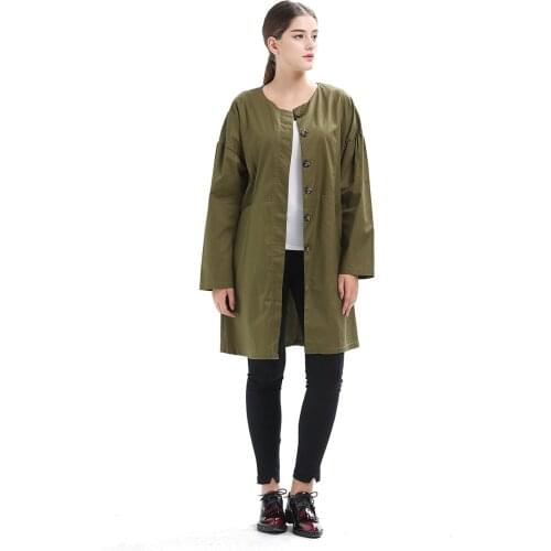 Denim Trench Coat Cotton Casual Lace Full Real Casaco Feminino 2018 Spring New Neck Buckle Windbreaker Loose Coat Woman Tide