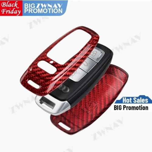Carbon Fibre Key Case For Audi A4L 2013 2015 2016 A5 2013 2012 2014 2016 A6 2015 A7 2012 2013 2014 2016 S7 Replacement Key Case