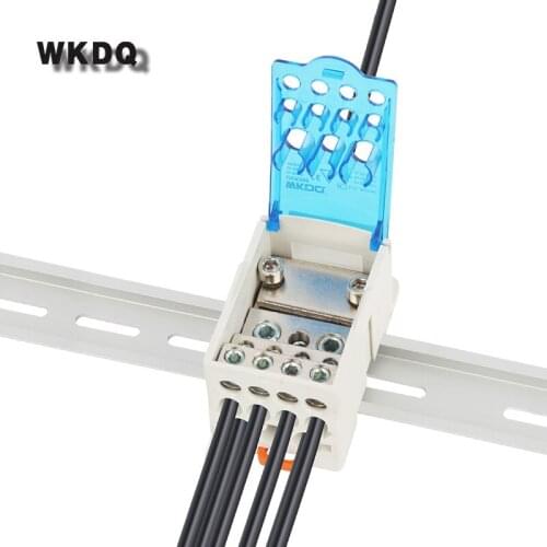 UKK500A Din Rail Terminal Blocks One in several out Power Distribution Box Universal Electric Wire Connector Junction Box