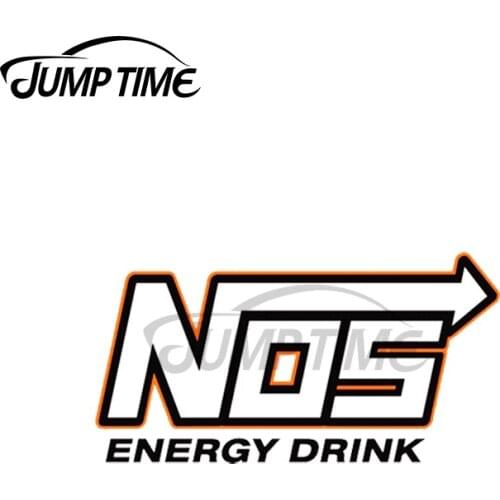 Jump Time 13 x 5.8cm For Nos Energy Drink Vinyl Car Stickers Waterproof Personality JDM Assessoires Scratch-proof Window Decal