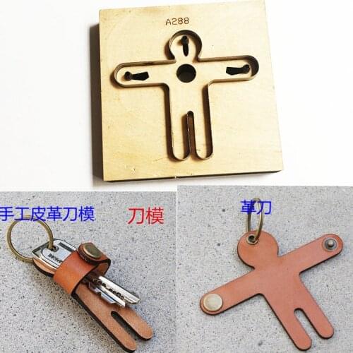 Japan Steel Blade Wooden Die human shape keyring hug design Leather Craft Punch Hand Tool Cut Knife Mould Sewing Accessories